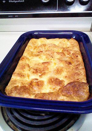 A picture of Creme Brulé French toast casserole.