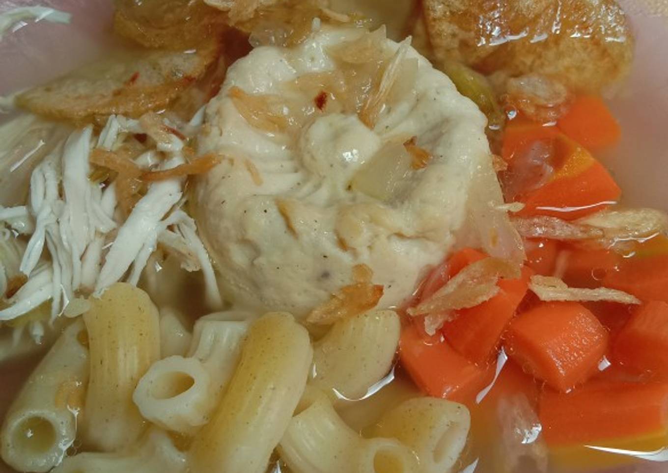 Sop ayam galantin