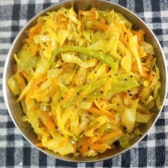 A picture of Cabbage And Carrot Sambharo. (A Delicious Side Dish).