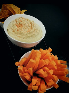 Una foto de Hummus de garbanzos y calabaza