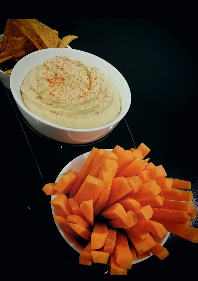 Una foto de Hummus de garbanzos y calabaza