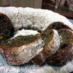 A picture of Skye's totally easy, doesn't look pretty, but tastes oh so yummy, blueberry cake.