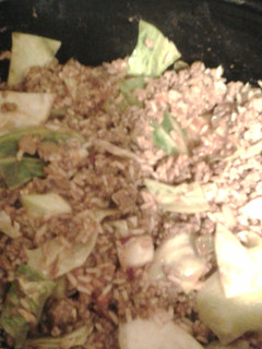 A picture of Crockpot stuffed cabbage casserole.