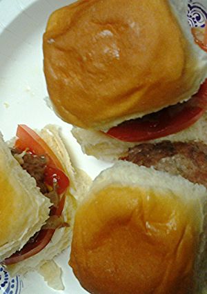 A picture of Sliders with Greek inspiration.