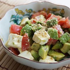 A picture of Tofu, Avocado and Tomato Salad.