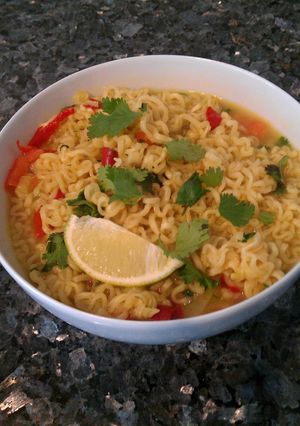 A picture of Salsa ramen noodles.