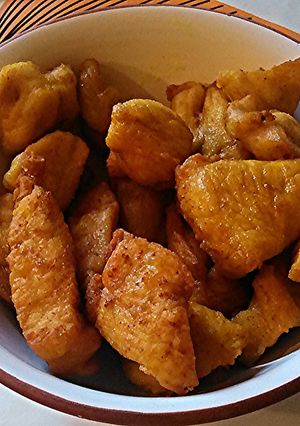 A picture of Easy fried curry turkey!.