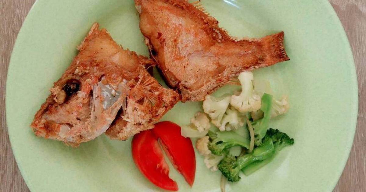 Resep Ikan kakap merah goreng (MPASI 1y+) oleh Kenizia Cookpad