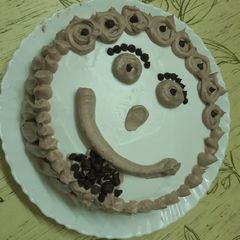 A picture of Creamy sponge cake.
