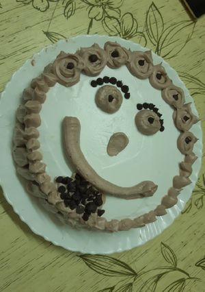 A picture of Creamy sponge cake.