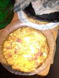 Tortilla de papa cocida rellena