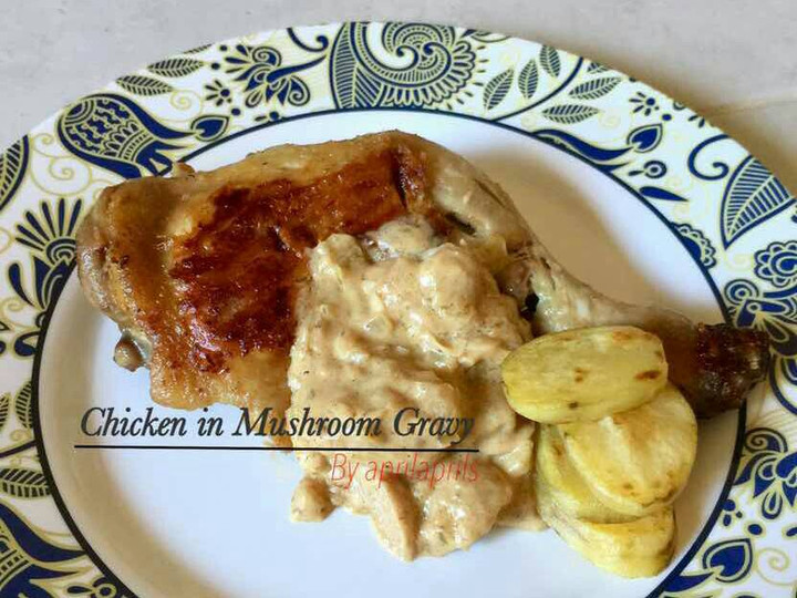  Cara praktis bikin 11. Chicken in Homemade Mushroom Gravy NO MSG  lezat