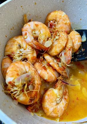 Foto resep Udang Tumis Pedas ala Buna