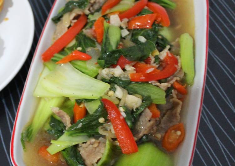 Anti Ribet, Memasak Tumis Pakcoy Slice Beef Yang Mudah