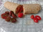 Una foto de wrap vegetariano