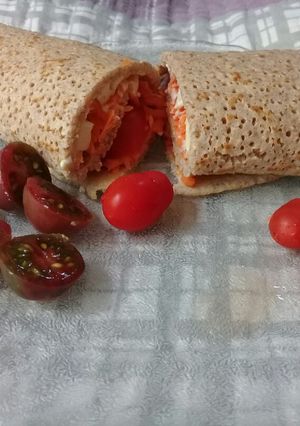 Una foto de "Wrap" vegetariano🌯