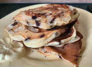 Une photo de Pancakes moelleux healthy pépites choco