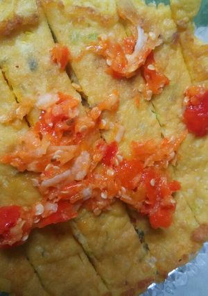 Foto resep Telor Dadar Penyet Sambel Korek