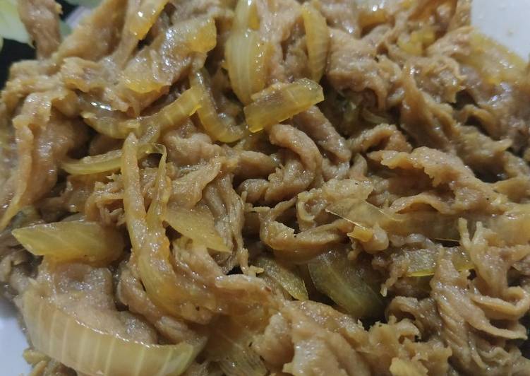 Resep Slice Beef Ala Yoshinoya