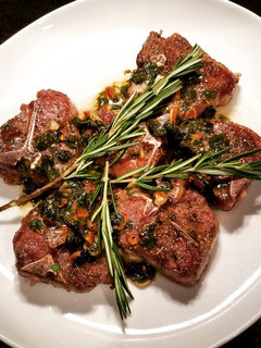 A picture of Pan Fried Lemon and Garlic Lamb Chops.