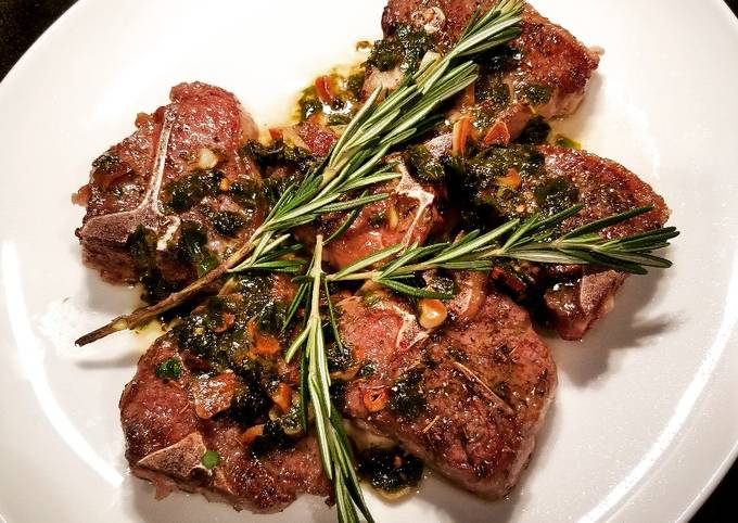 Recipe of Any-night-of-the-week Pan Fried Lemon and Garlic Lamb Chops