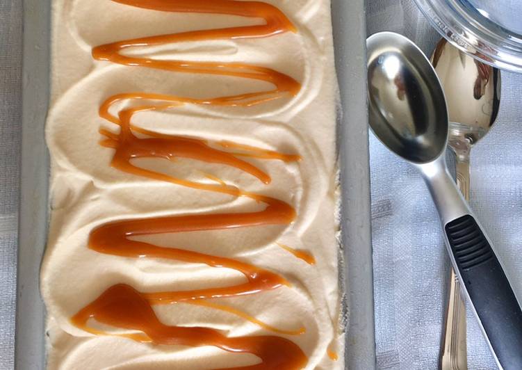 Gelato al caramello salato senza gelatiera