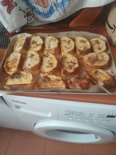 Una foto de Torrijas de vainilla al horno