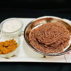 Ragi millet idiyappam/ Finger millet idiyappam A picture of Ragi millet idiyappam/ Finger millet idiyappam.