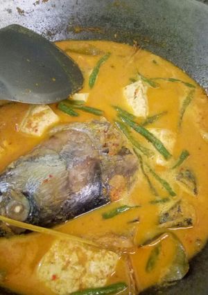 Foto resep Gulai kepala ikan tongkol+kacang panjang & tahu