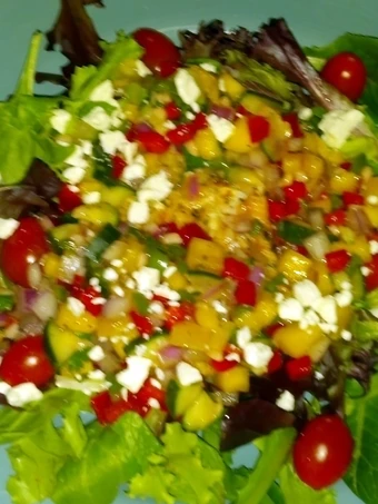 Simple Way Make Recipe Grilled tilapia over baby greens, topped w fresh mango salsa that is Can Pamper Your Tongue, Addictive}