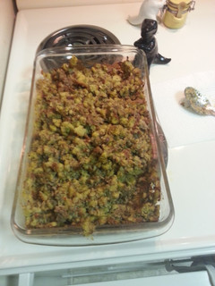 A picture of Stuffing casserole.