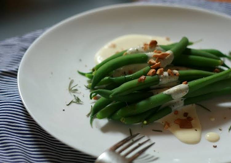Steps to Prepare Quick Green Beans with Creamy Mayonnaise Sauce