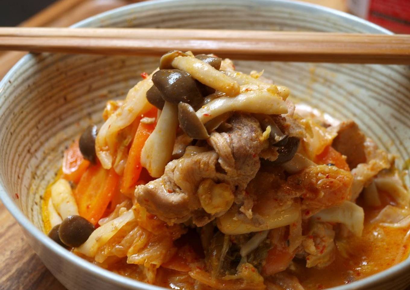 Stir-fried Pork and Kimchi with Yogurt