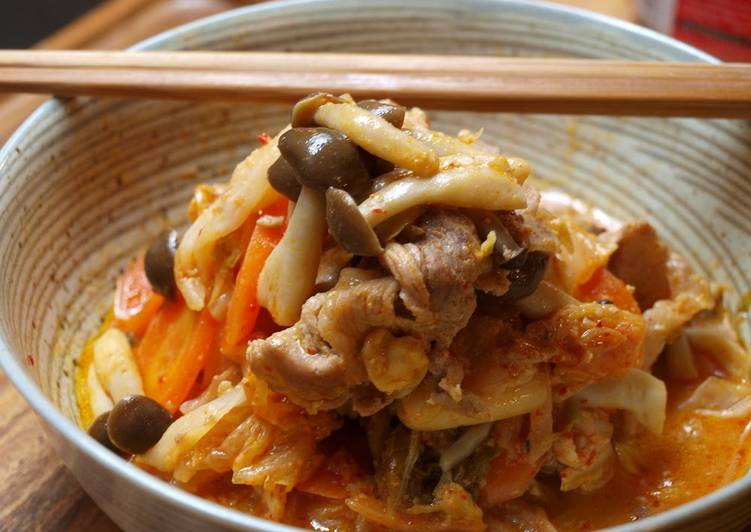 Easiest Way to Make Favorite Stir-fried Pork and Kimchi with Yogurt