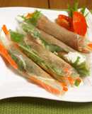 Cured Ham and Marscapone Spring Rolls