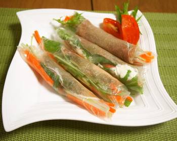 Best Recipe Cured Ham and Marscapone Spring Rolls Home Style