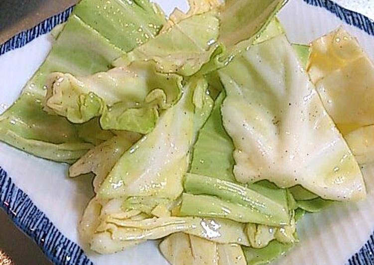 Steps to Make Perfect Super Simple, Time-Saving Cabbage Salad in Sesame Oil