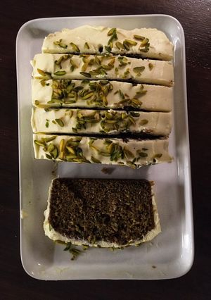 A picture of Courgette Lime cake.
