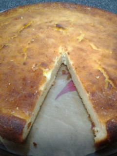 A picture of Delicious orange cheese cake.