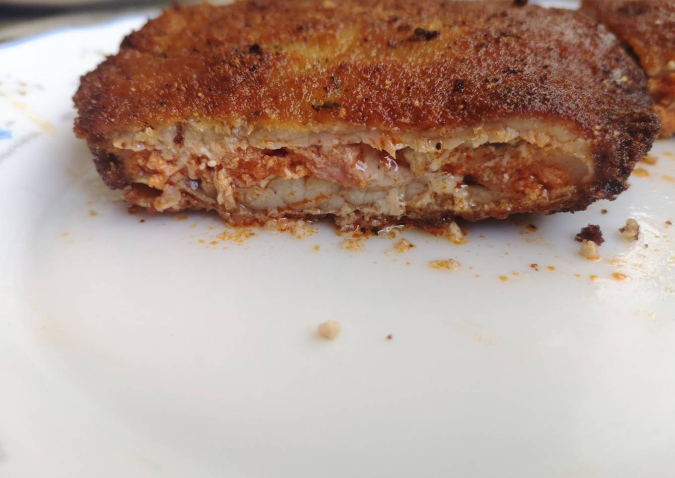 Cachopo de picadillo y queso cabrales