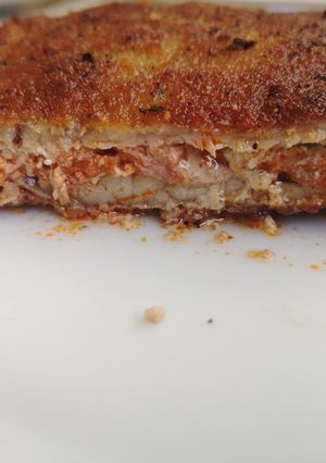 Una foto de Cachopo de picadillo y queso cabrales