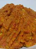 Humus picante con pimiento rojo y ajo asado con lima