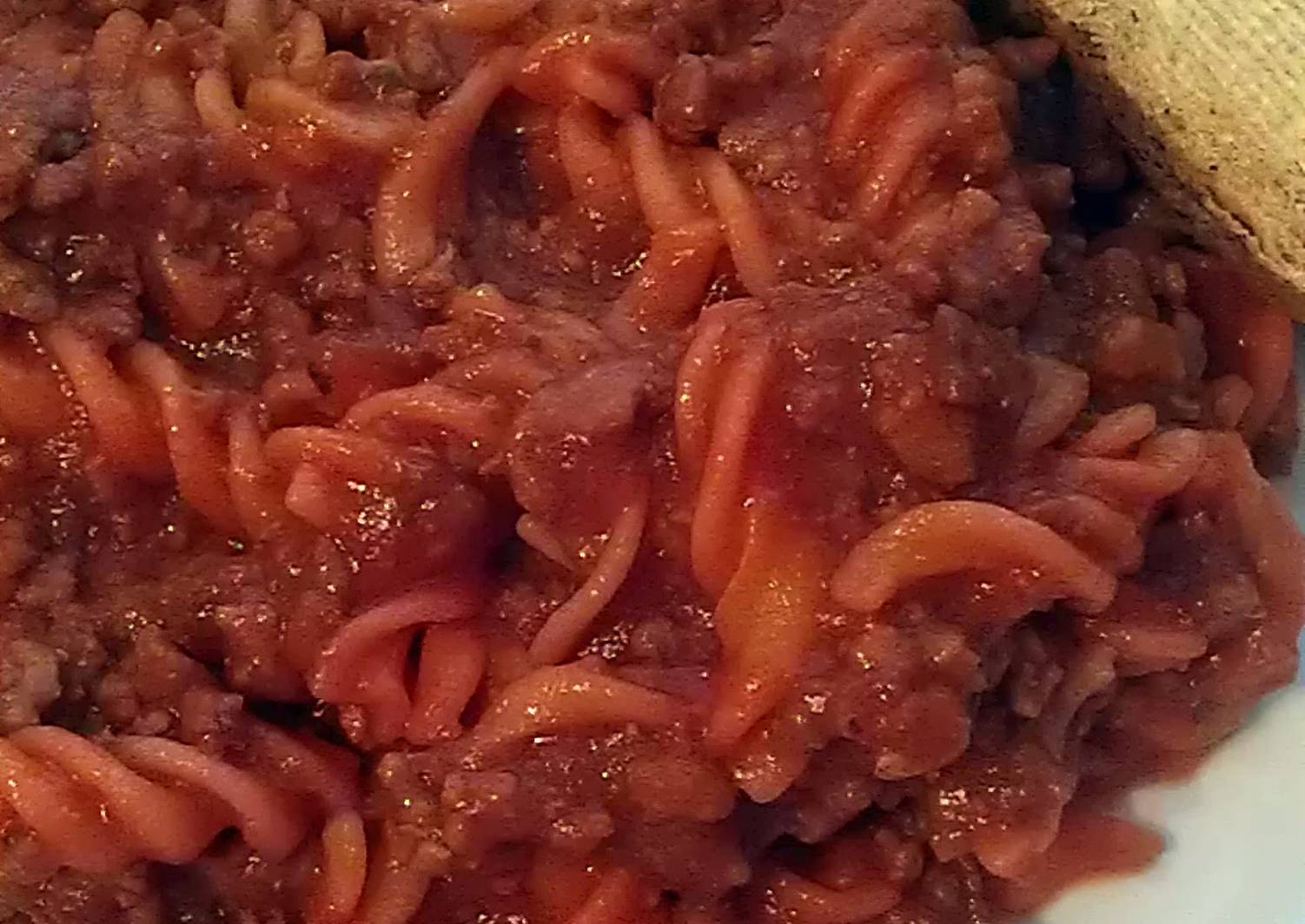Vickys Pork Mince Pasta Bolognese, GF DF EF SF NF & Tomato Free Recipe