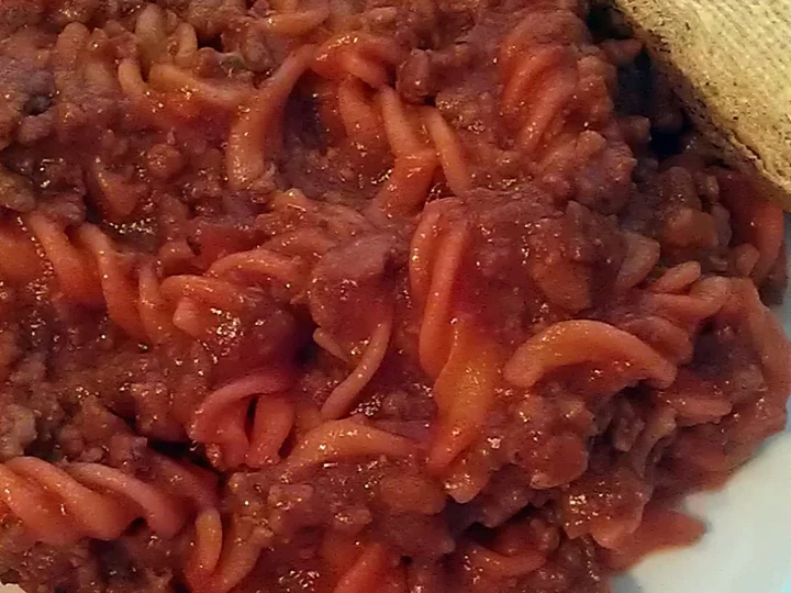 Recipe Vickys Pork Mince Pasta Bolognese, GF DF EF SF NF &amp;amp; Tomato Free which Delicious