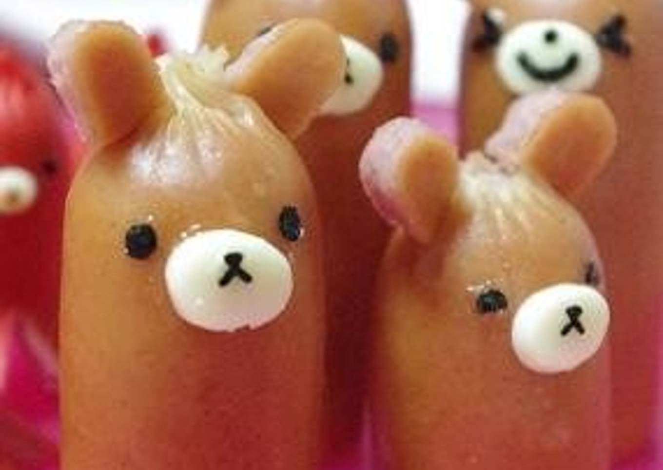 Wiener Sausage Bears for Bento