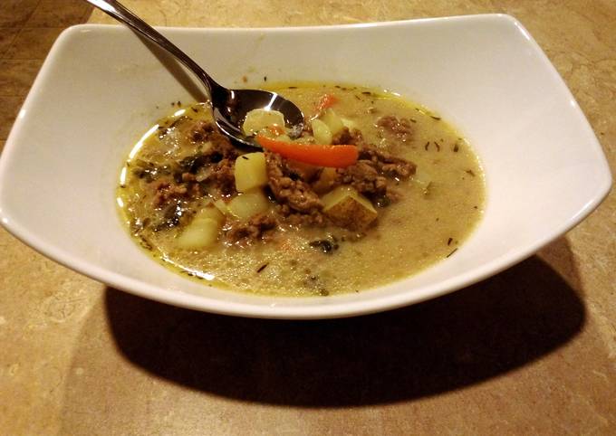 Recipe of Speedy Beef and potato soup