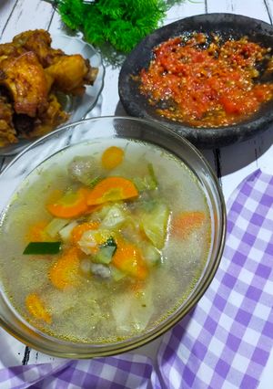 Foto resep SOP bakso daging ayam
