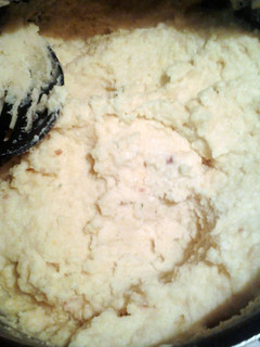 A picture of mashed potatoes.