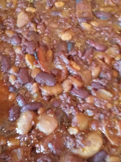 A picture of Ol' Settler ' Baked Beans.
