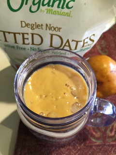 Una foto de Batido de pera-calabaza en leche de almendras (smoothie)